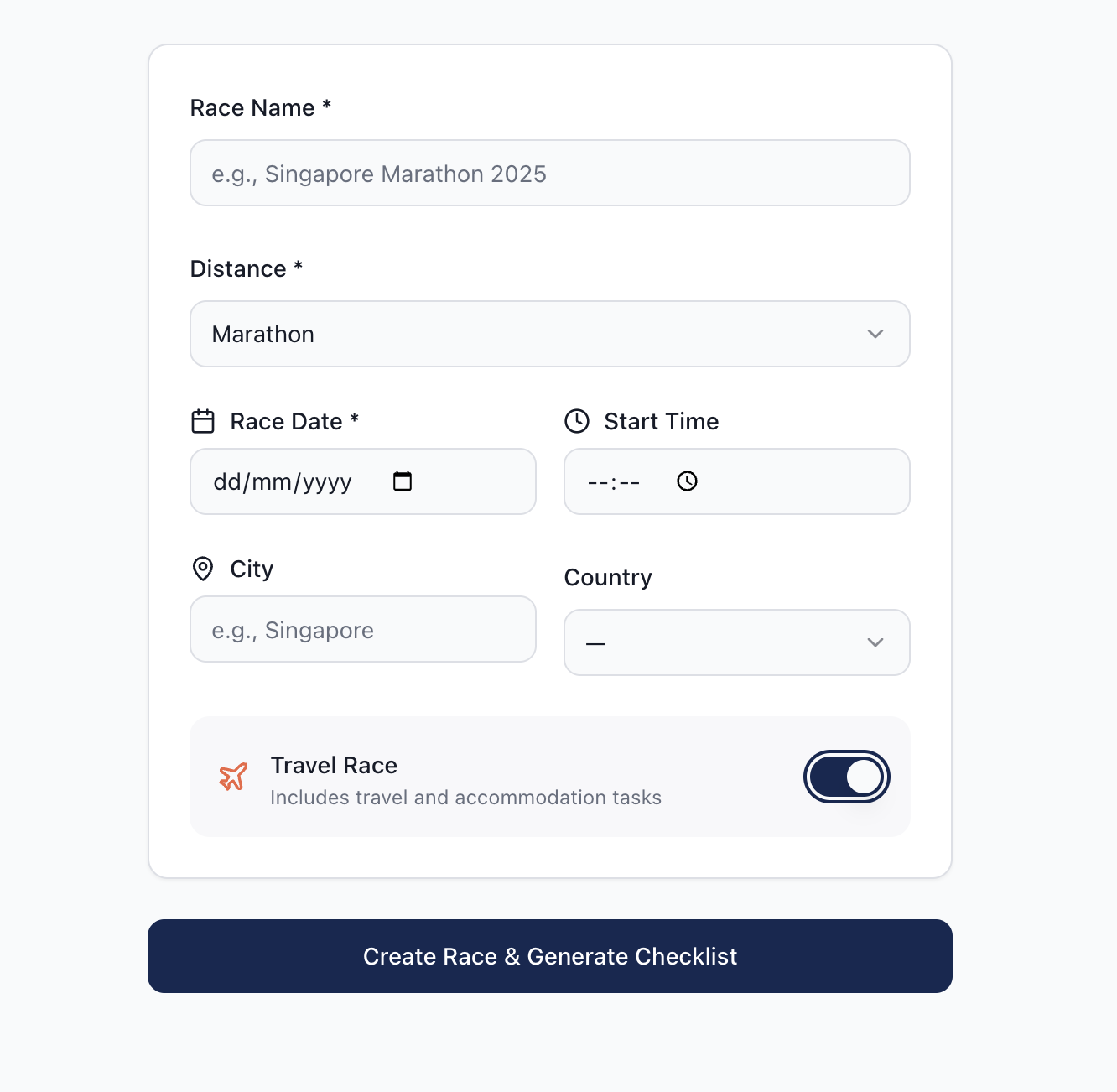 startline create race